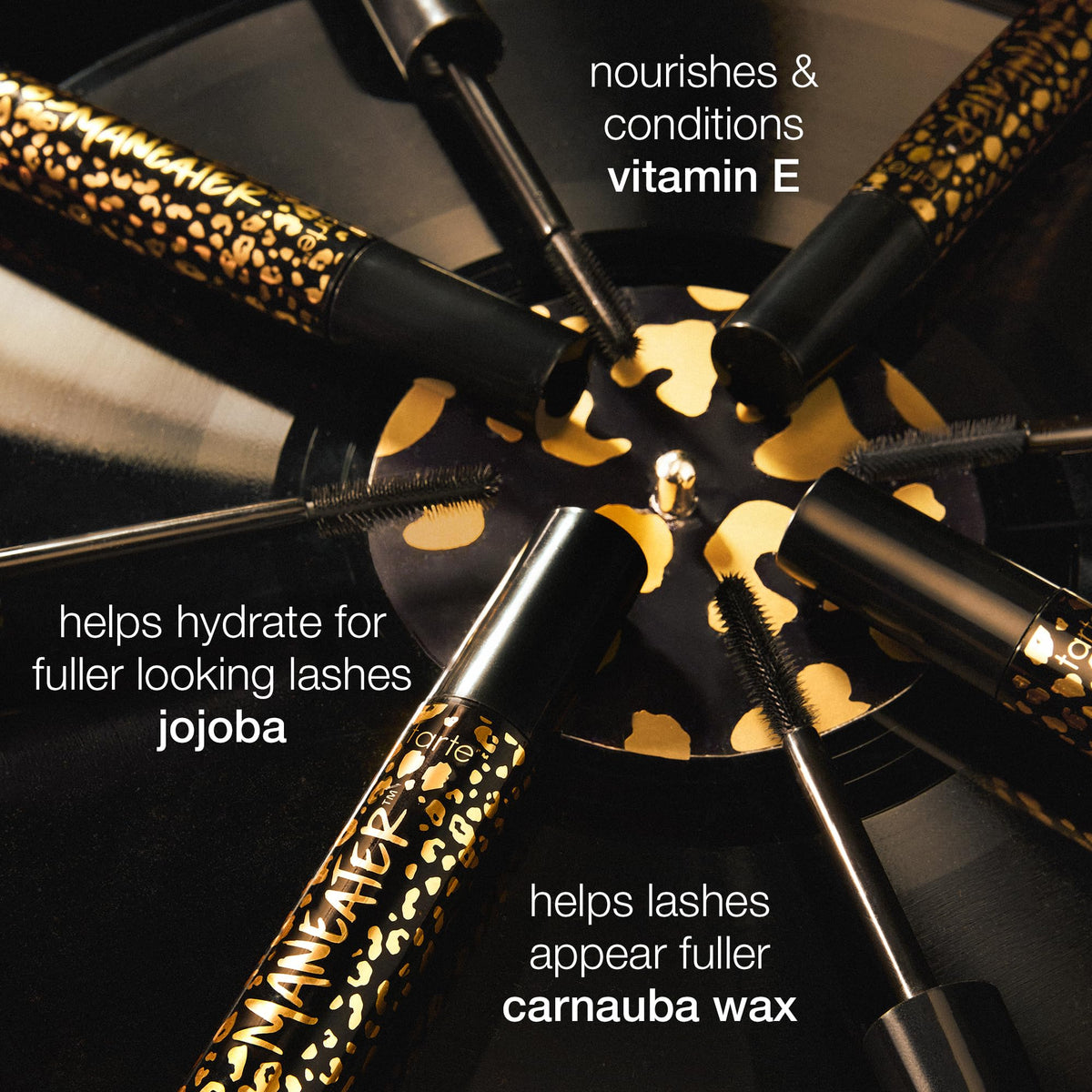 tarte maneater label detail showing 16-hr wear and testing claims benefit