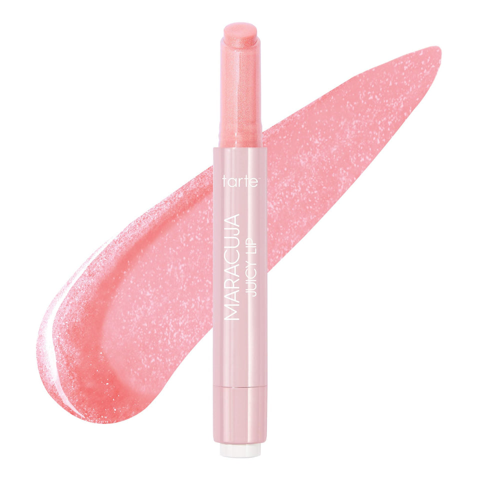 tarte lip balm gloss front packaging shows guava tint and brand shine benefits