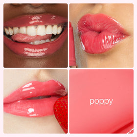tarte applicator and glossy texture demonstrating smooth, non-sticky finish