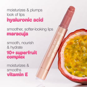 tarte bottle of maracuja ingredient signaling sustainably sourced benefit