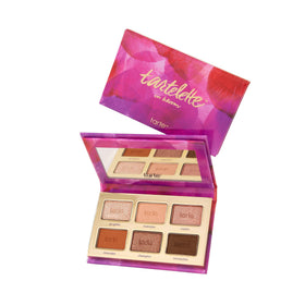 tarte mini palette front view showing compact tin and six coordinated shades for easy portability