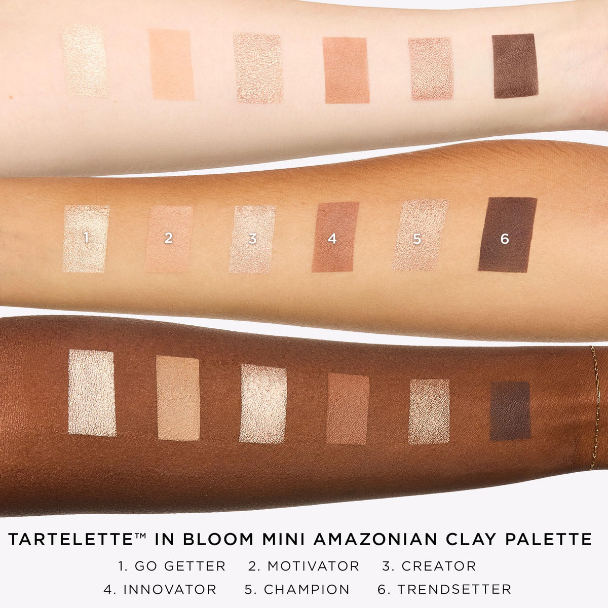 tarte palette slipped inside a purse demonstrating travel-friendly size and convenience