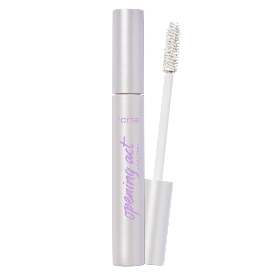 tarte front packaging showing white-tinted lash primer and benefit of priming lashes