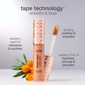 tarte shape tape in a morning routine setting for fresh under-eyes