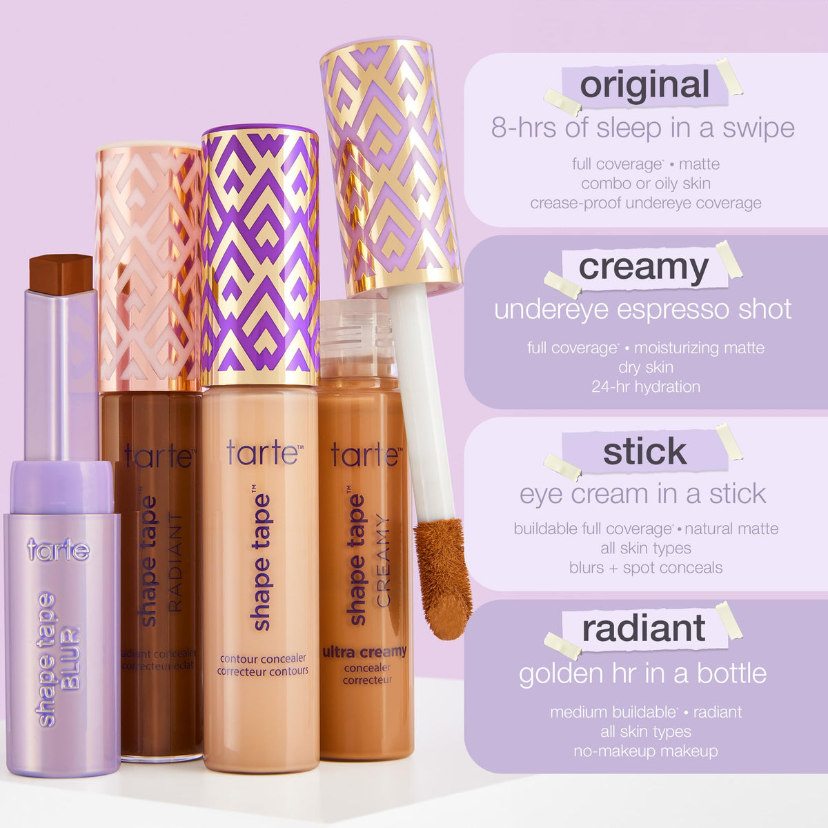 tarte stick inside makeup bag illustrating on-the-go touch-up convenience