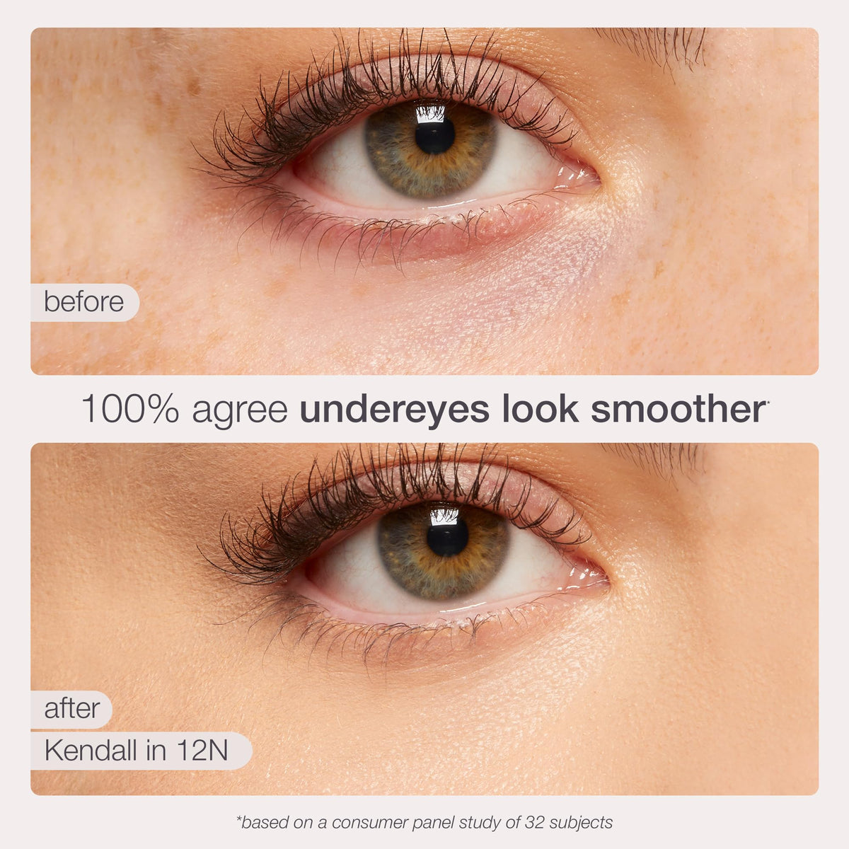 tarte shape tape texture swipe showing radiant, lightweight finish