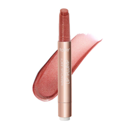 tarte front view of shimmer glass gloss showing rosy mauve shade and sleek tube