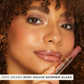 tarte texture swipe of gloss on arm highlighting creamy shimmer and non-gritty finish