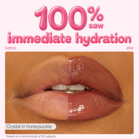 tarte product beside ruler to show full-size dimensions and portable benefit