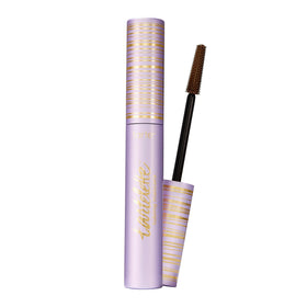 tarte front packaging showing brown tartelette mascara, clear product benefit of travel-ready design