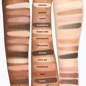 tarte arm swatches demonstrating payoff and buildable neutral colors