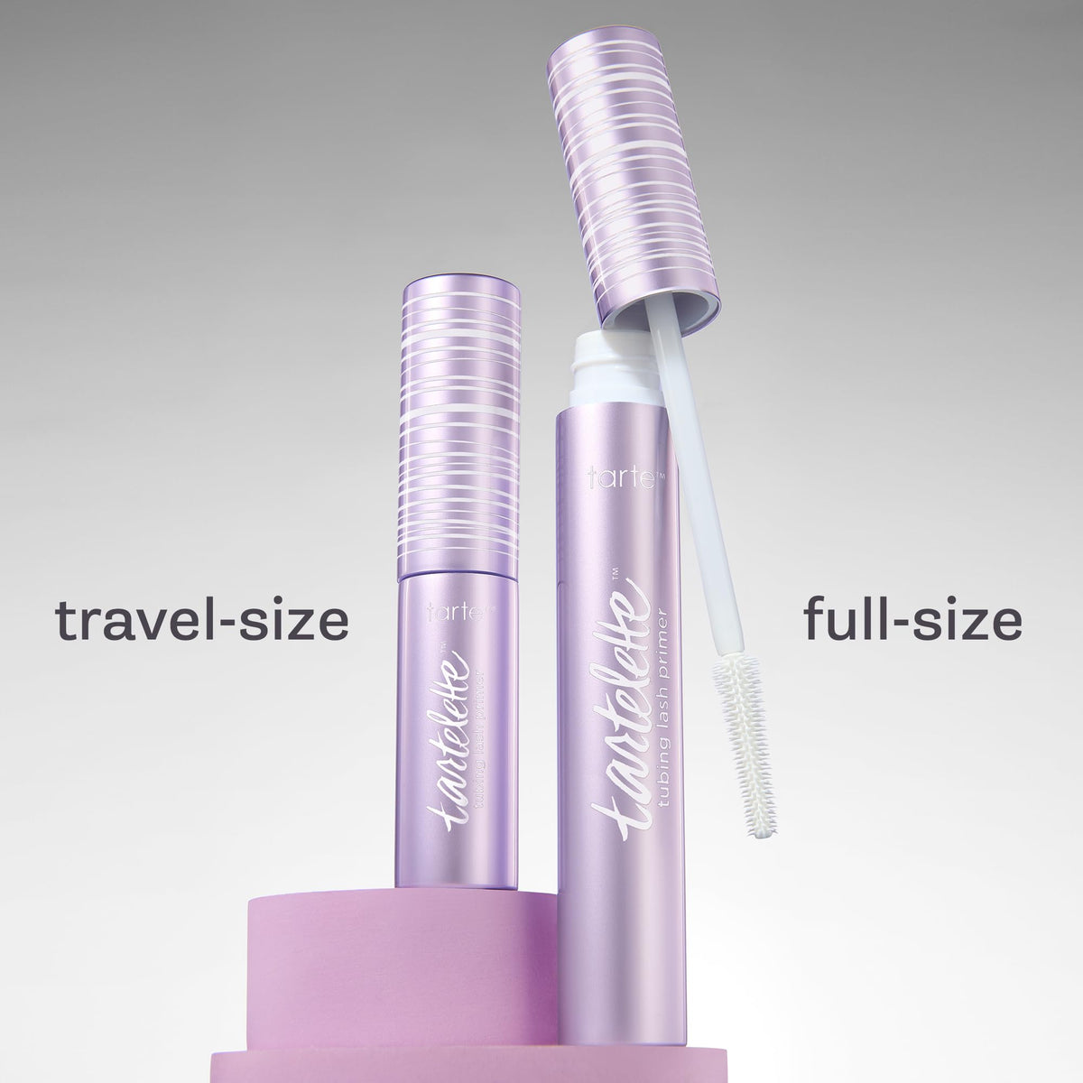 tarte primer paired with mascara showing amplified pigment and finished eye look