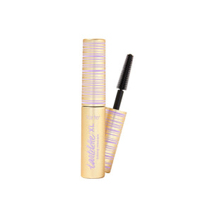 tarte front packaging showing travel-size mascara and award badge, highlights portability