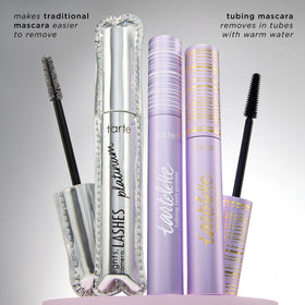 tarte primer next to a coin for size comparison, conveys travel-friendly convenience