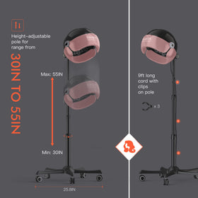 TASALON rolling base casters detail showing upgraded wheels for easy movement