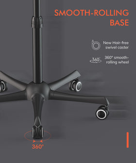 TASALON telescoping stand extended to demonstrate adjustable height and comfort