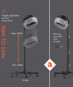 TASALON five upgraded caster wheels for smooth, hair-safe mobility