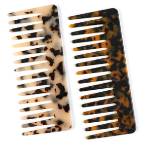 TaShow tortoise and ivory combs front view showing elegant finish and easy grip