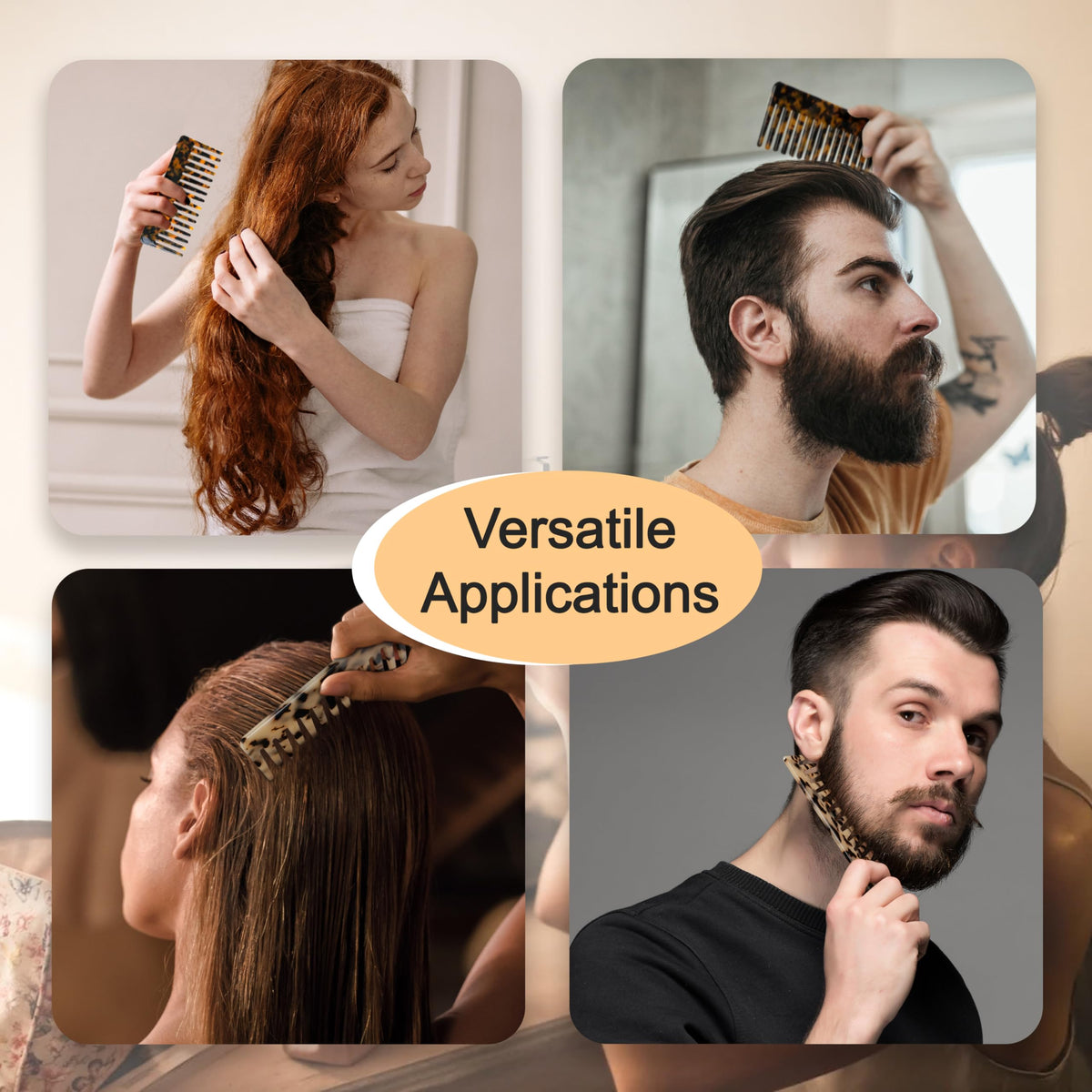 TaShow comb used in shower with conditioner to ease detangling and distribute product
