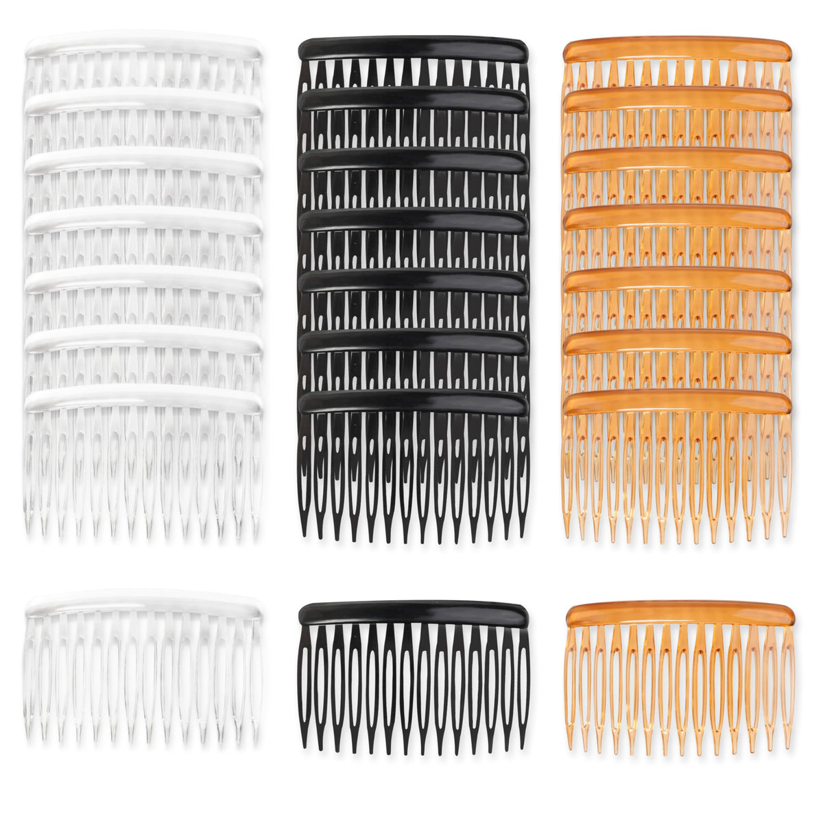 TaShow front packaging showing 24-piece side comb set for convenience