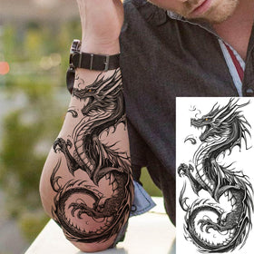 TASROI applying dragon tattoo on forearm for quick painless result
