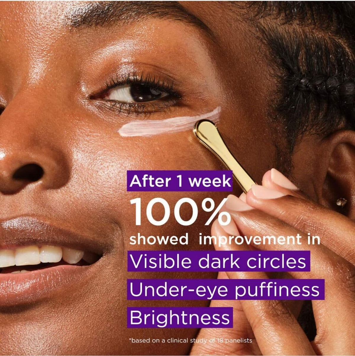TATCHA close up of cream swipe highlighting lightweight texture benefit