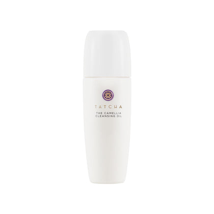 TATCHA front packaging showing bottle and branding, conveys luxe cleansing