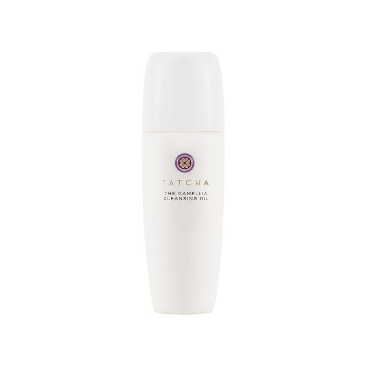 TATCHA front packaging showing bottle and branding, conveys luxe cleansing