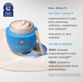 TATCHA close-up of cream texture illustrating cushiony, lightweight hydration