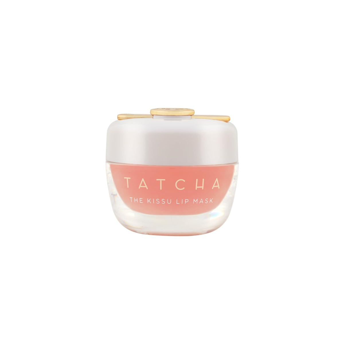 TATCHA Kissu lip mask front jar showing elegant compact packaging and brand luxury