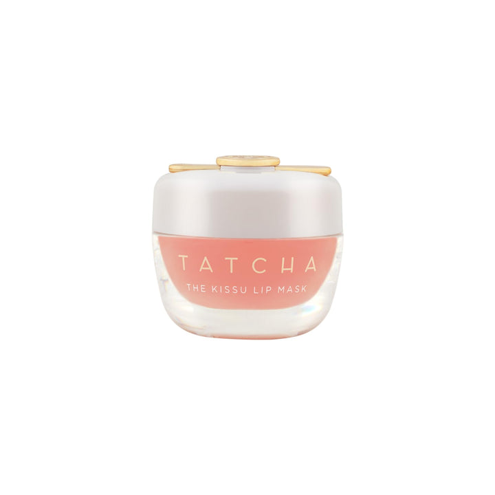 TATCHA Kissu lip mask front jar showing elegant compact packaging and brand luxury