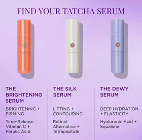 TATCHA bottle on bathroom counter conveying daily routine integration and convenience