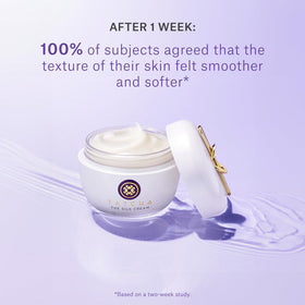 TATCHA mini jar open top with visible product for easy sampling benefit