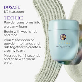 TATCHA product on palm being activated into foam for easy application
