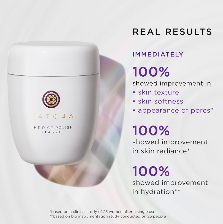 TATCHA jar held in hand to show 60 g size and travel-friendly scale