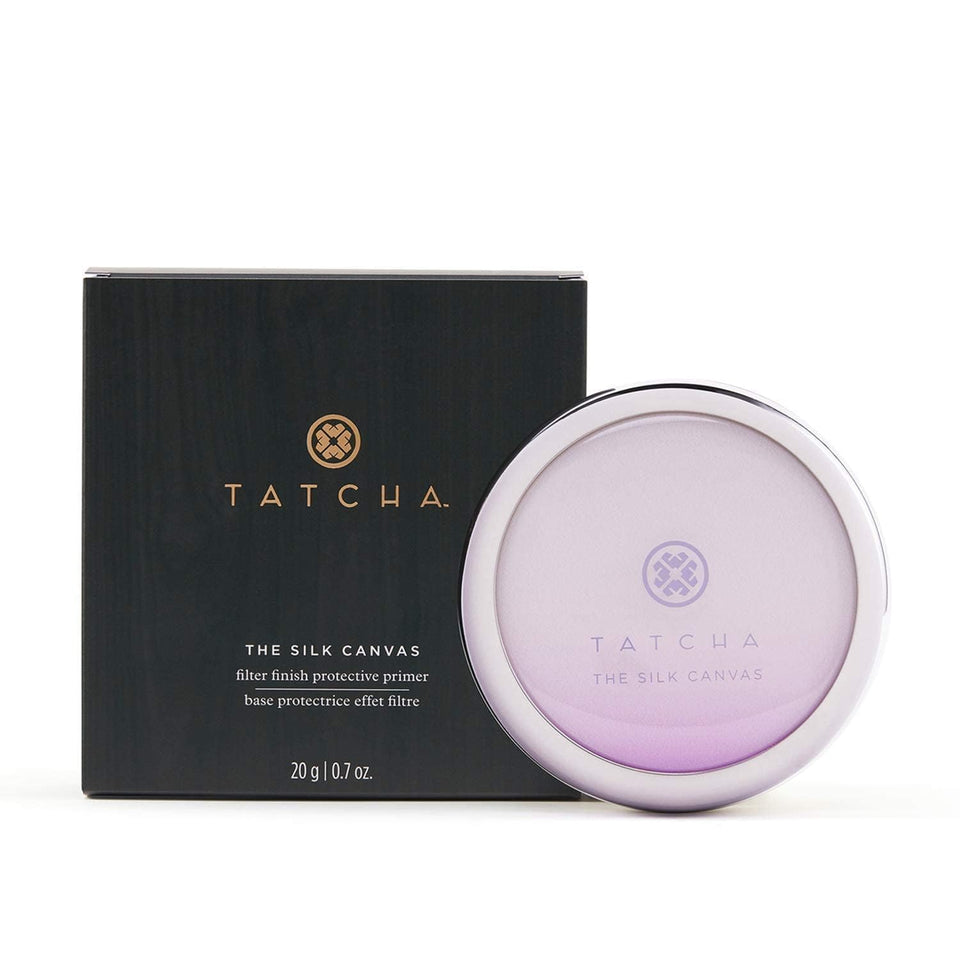 Tatcha jar front view showing sleek packaging and product identity for polished routine