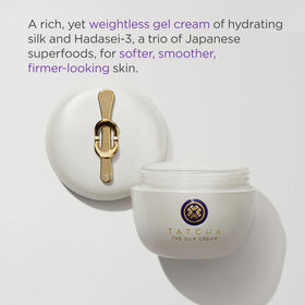 TATCHA jar top label close-up showing product name and premium finish