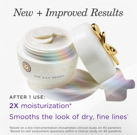 TATCHA melting balm on hand demonstrating glide and hydrating finish