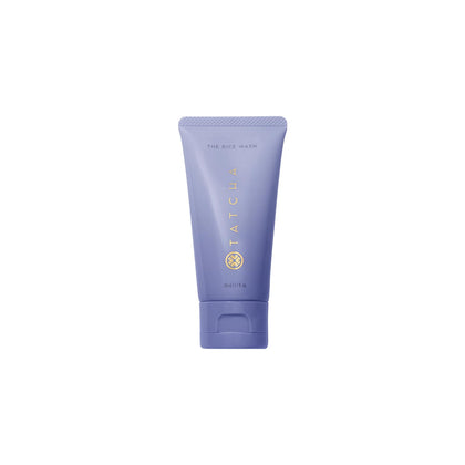 TATCHA mini tube front view showing compact travel-friendly cleanser