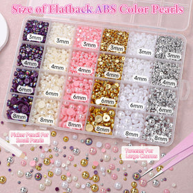 Tatiwoo open 24-compartment box displaying organized multi-color pearls, easy selection