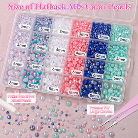 Tatiwoo close-up of mixed color pearls highlighting vibrant craft options