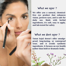 TATSAT Triphala and Tulsi herbs used in kajal for soothing effect