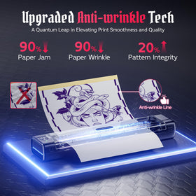 TATTMUSE in hand demonstrating compact size and portability for mobile tattoo artists