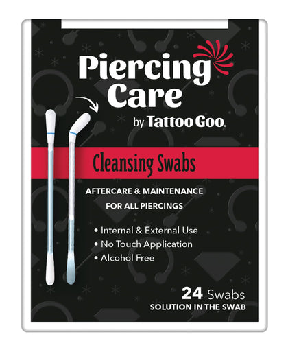 Tattoo Goo front packaging showing 24 swabs and hygienic travel-ready design