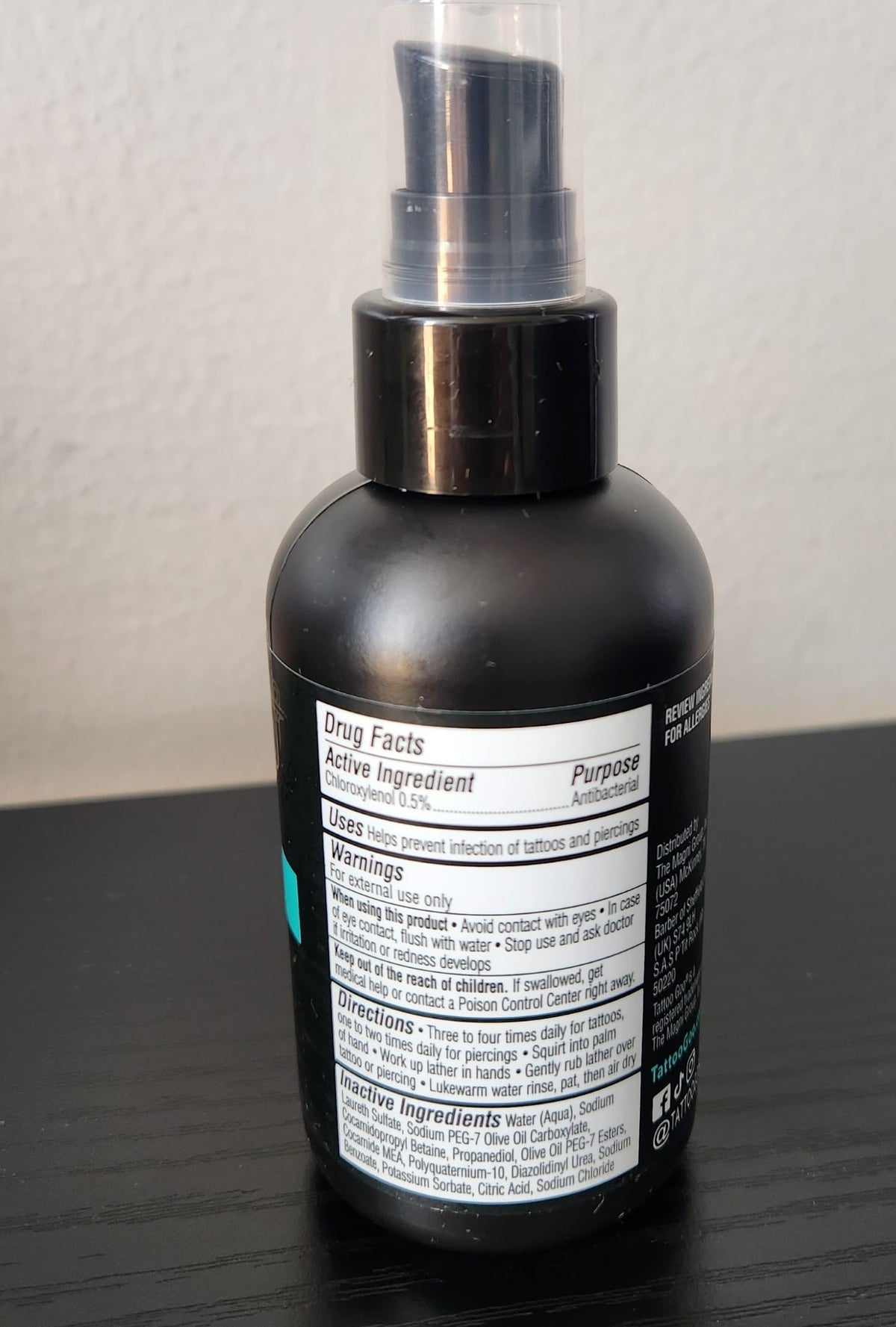 Tattoo Goo rinsed skin showing no residue and a clean, comfortable finish
