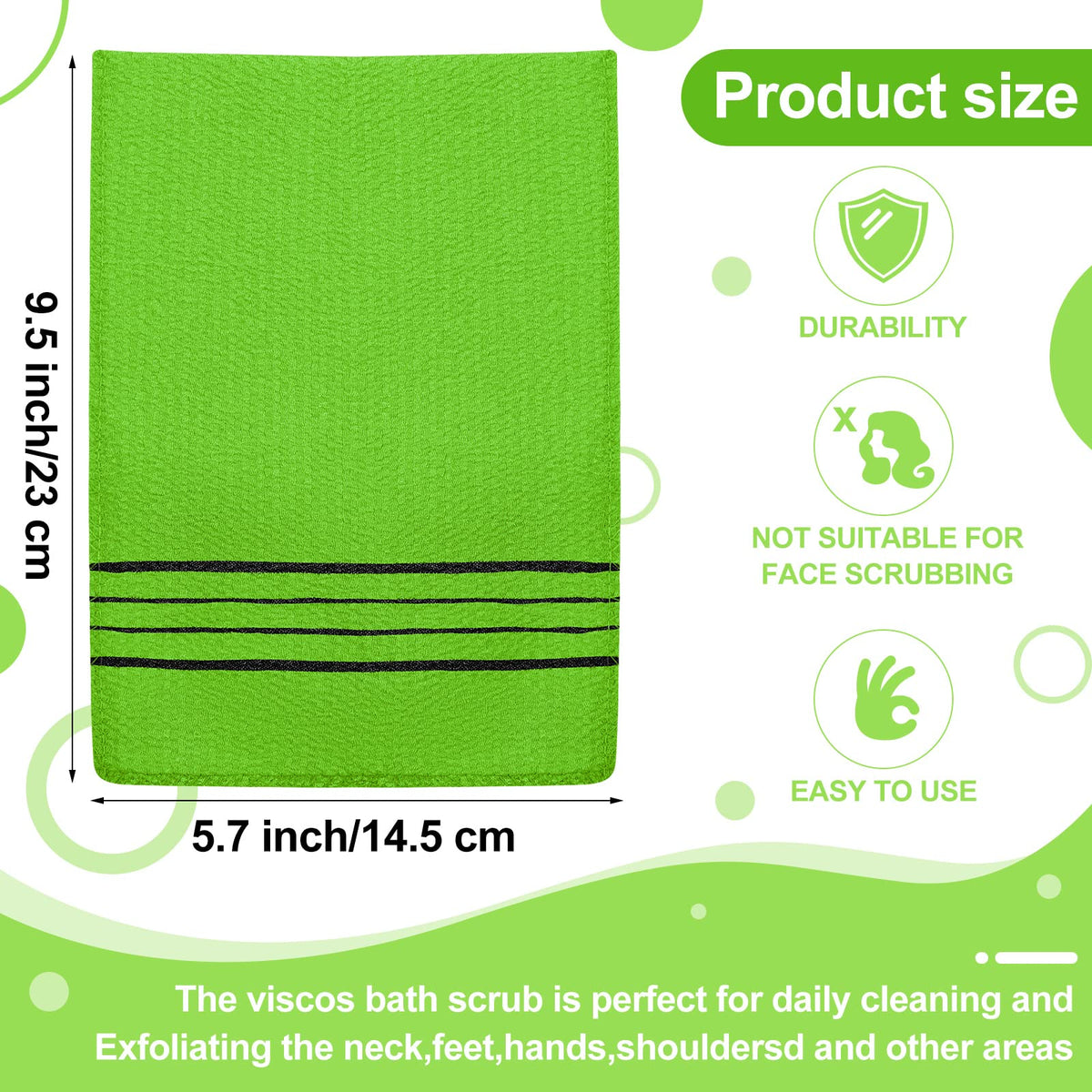 Tatuo close-up of viscose-rayon texture revealing gentle exfoliating weave benefit