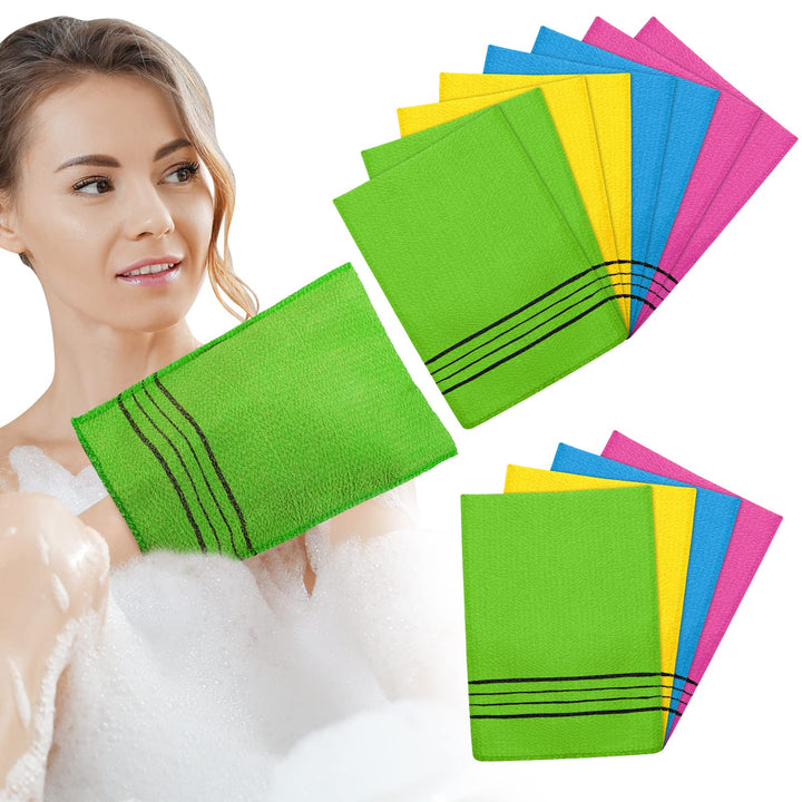 Tatuo front view of 12-piece mitt pack showing colors and quantity, convenient storage