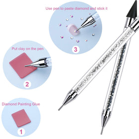 Tatuo pen next to a fingertip showing size and ergonomic handling advantage