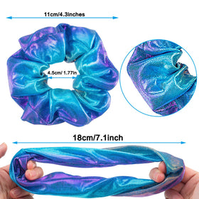 Tatuo scrunchie stretched to show elastic limit and reliable stretch
