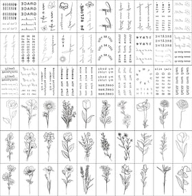 TATUWST close-up of botanical line-work detail, realistic fine-line benefit